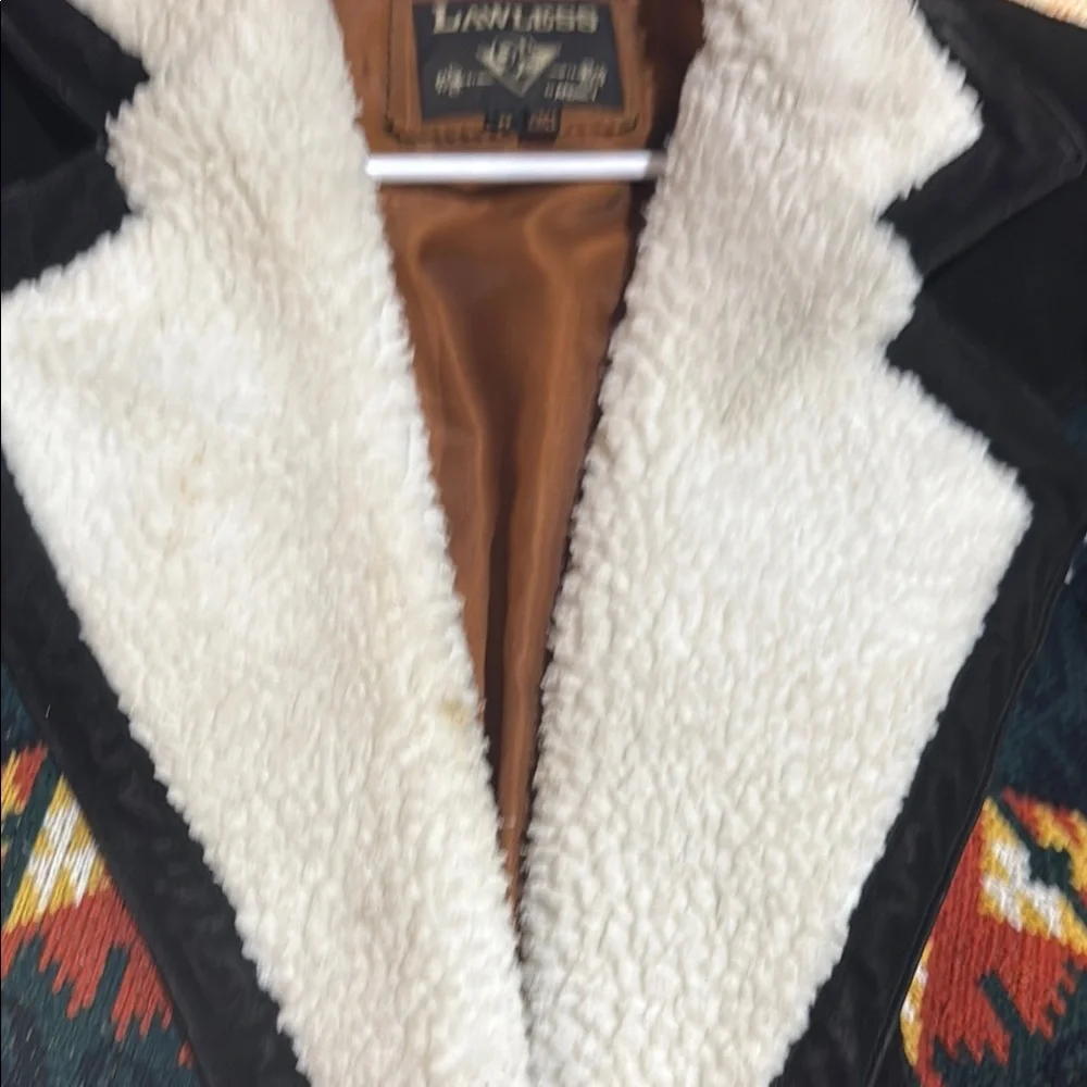 Vintage lawless Aztec southwestern Multicolor Jacket with Shearling Collar S - Picture 12 of 15